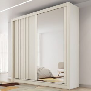 Guarda-Roupa 2 Portas Lugano 1,80 m Off White - MÓVEIS EUROPA