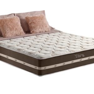 Colchão Casal Classic Marrom Molas Superlastic 138x188x22 Anjos | Suporta até 260kg