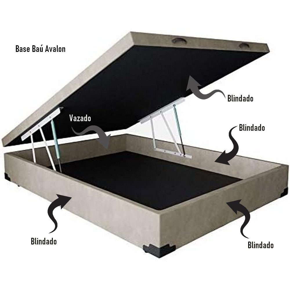 Base Box Queen Baú Corino Marrom – ALTO NÍVEL CAMAS E COLCHÕES - Imagem 2