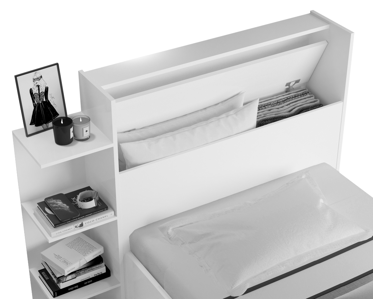 Cama Solteiro Baú Isa Nature - MADEC/VJ MÓVEIS - Imagem 4