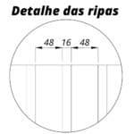 Home até 75″ Nobre Ripado 185(Com Nicho) Naturale/Off White – GELIUS - Imagem 4