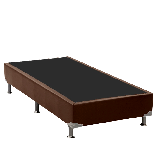 Base Box Solteiro Simples Corino Marrom – ALTO NÍVEL CAMAS E COLCHÕES - Imagem 2