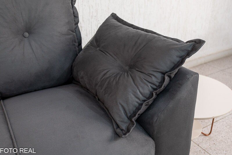 Sofá 3 e 2 lugares Petra Veludinho Cinza 605 - Imagem 8