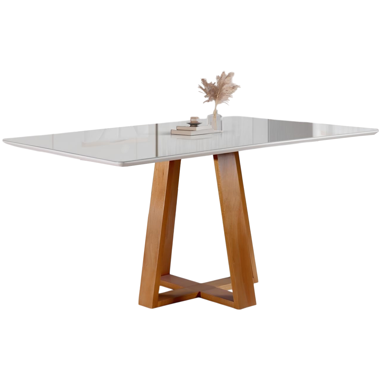 Mesa Ayres 120 Mel/Off White - VIEIRA DECOR - Imagem 2