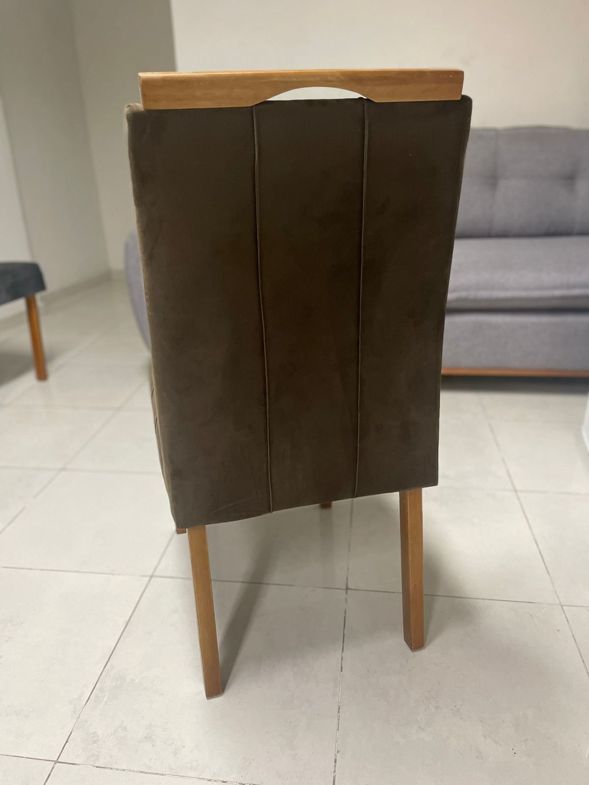 Kit 2 Cadeiras Sophia/Capri Mel/Veludo Marrom – WM DECOR - Imagem 4