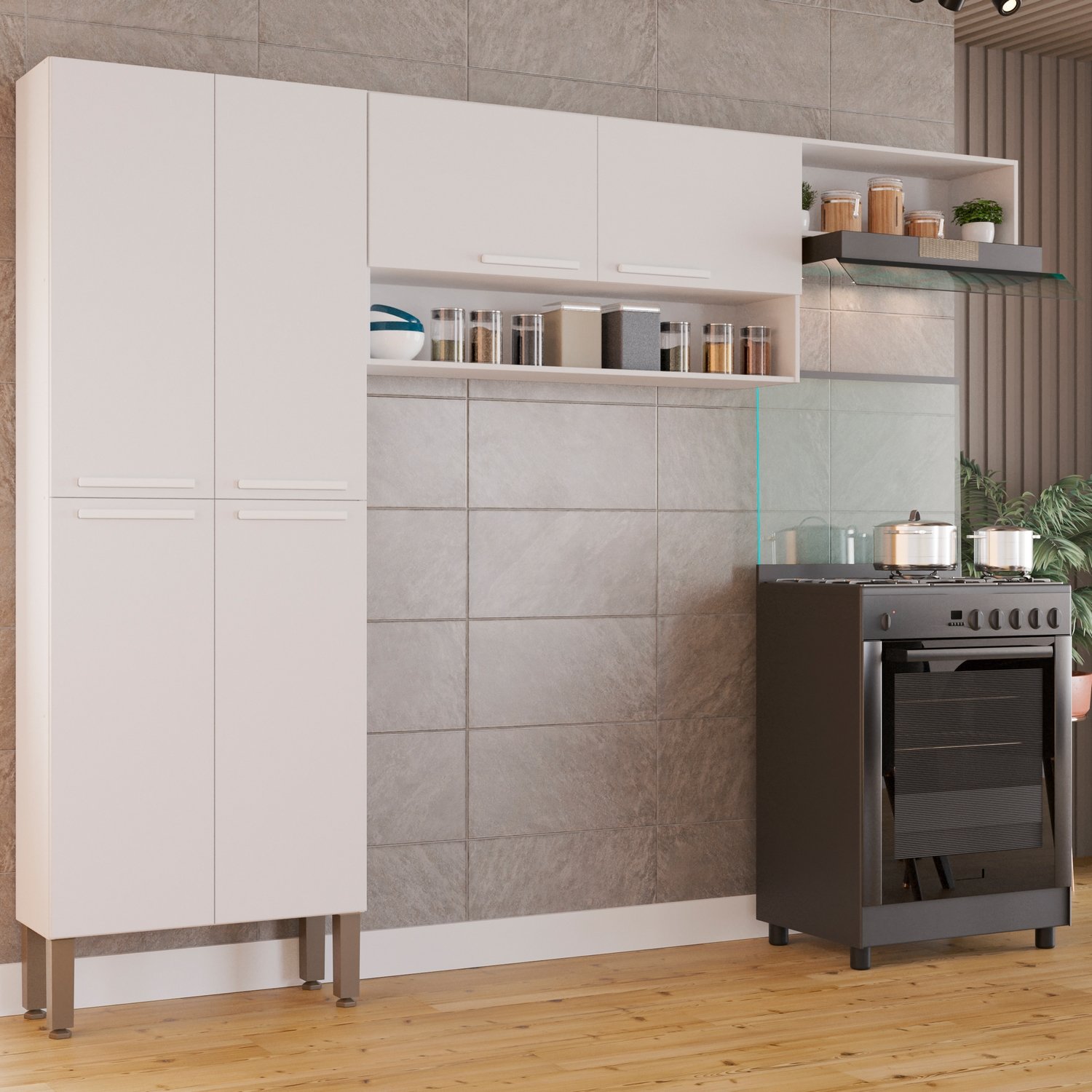 Cozinha 3 Peças Madri Branco - SALLÊTO - Imagem 2