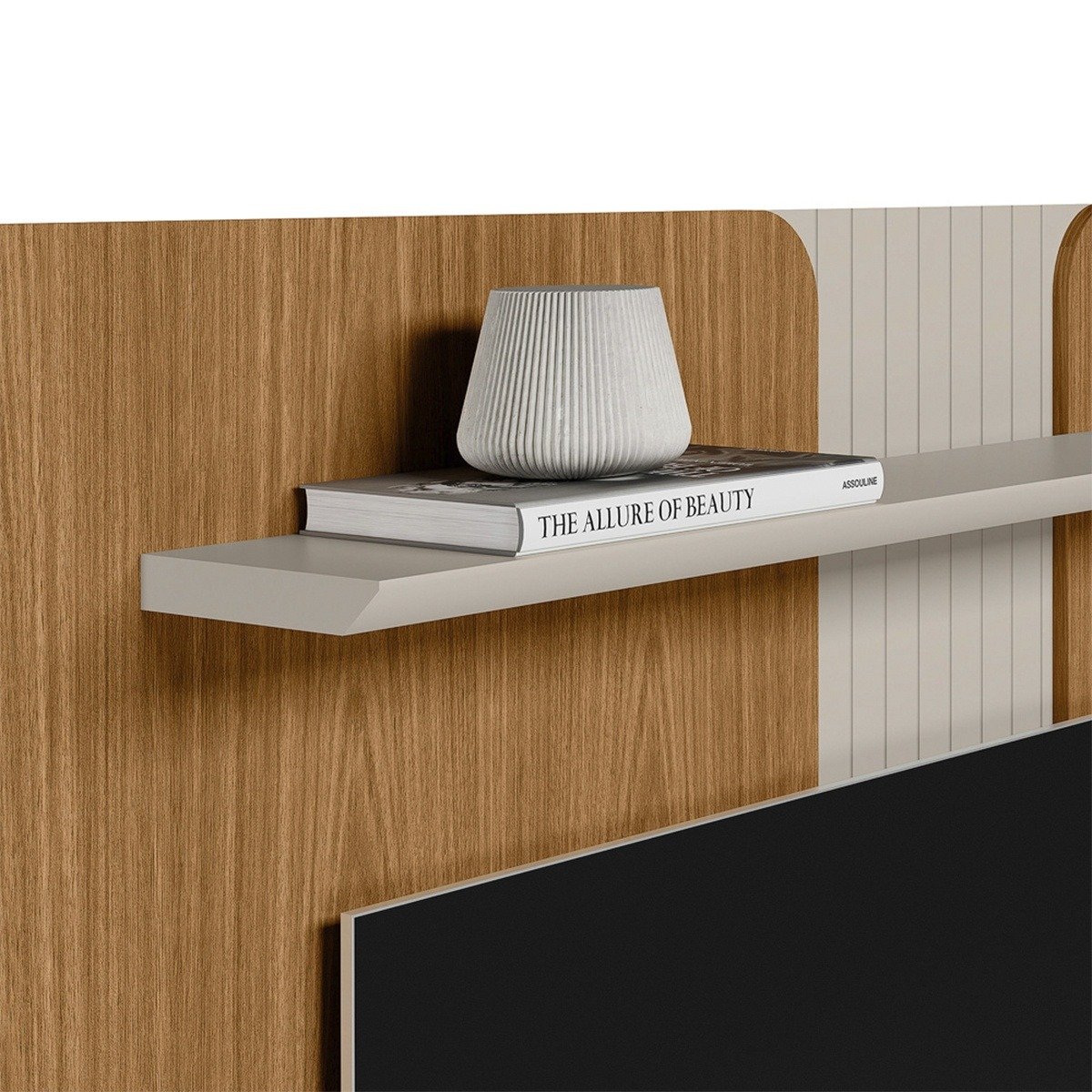 Painel Home até 65" Friburgo Nature/Off White - LINEA BRASIL - Imagem 9