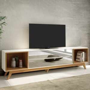 Rack até 60" Anita R422 Off White/Freijó - DALLA COSTA