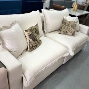 Sofá Retrátil S-100 2,30 m Linho Bege 117 - SUPREMA ESTOFADOS(PROMOÇÃO)