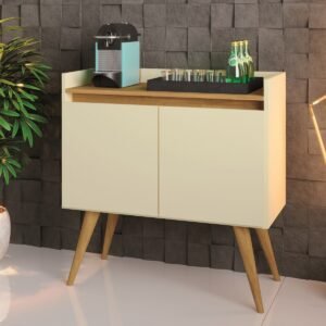 Buffet 2 Portas Gold Pérola/Mel - MÓVEIS PRIMUS