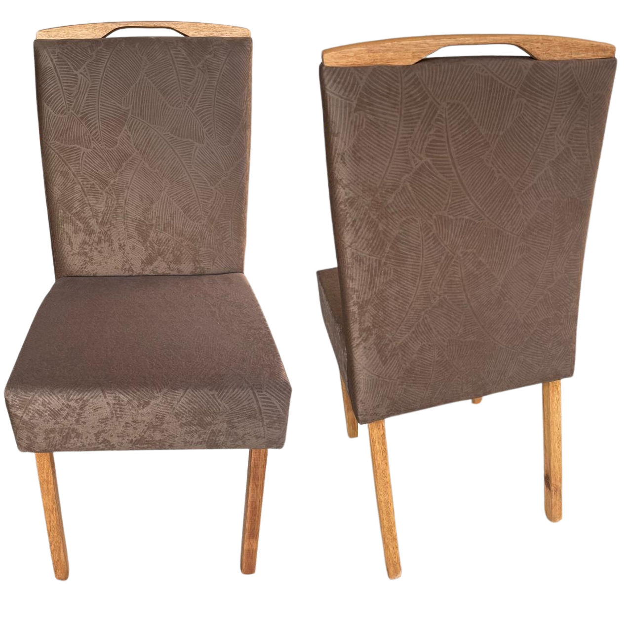 Kit 2 Cadeiras Priscila Imbuia Mel Veludo Marrom 1014 – CARVALHO DECOR - Imagem 6