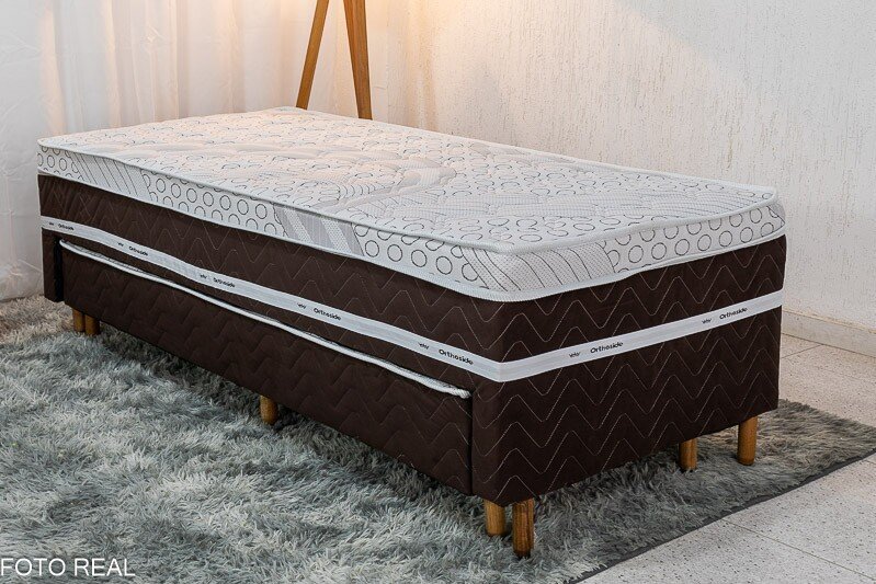 Cama Box Solteiro Livina Molas Ensacadas + Cama Auxiliar Orthoside - Imagem 4