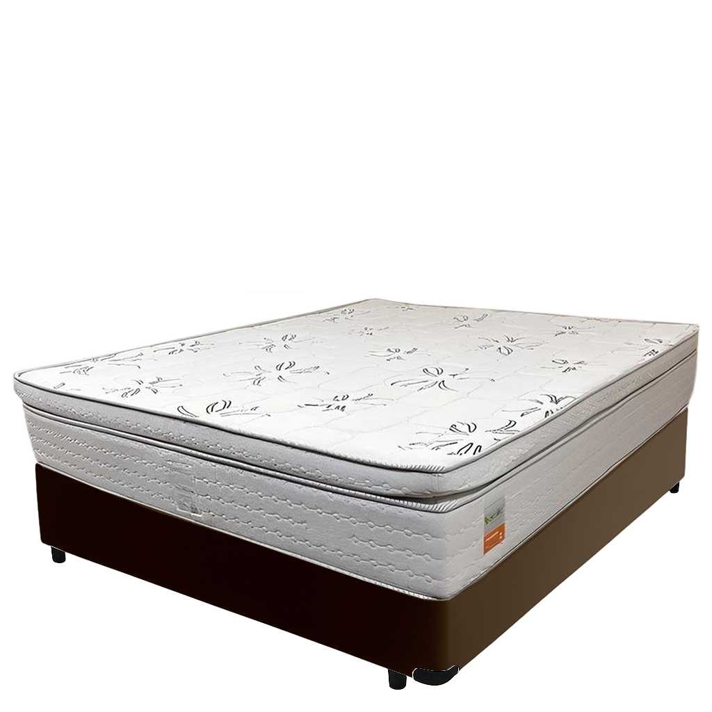 Colchão Casal New York D33 + Base Box Simples Corino Marrom – ECOTEC + ALTO NÍVEL CAMAS E COLCHÕES - Imagem 2