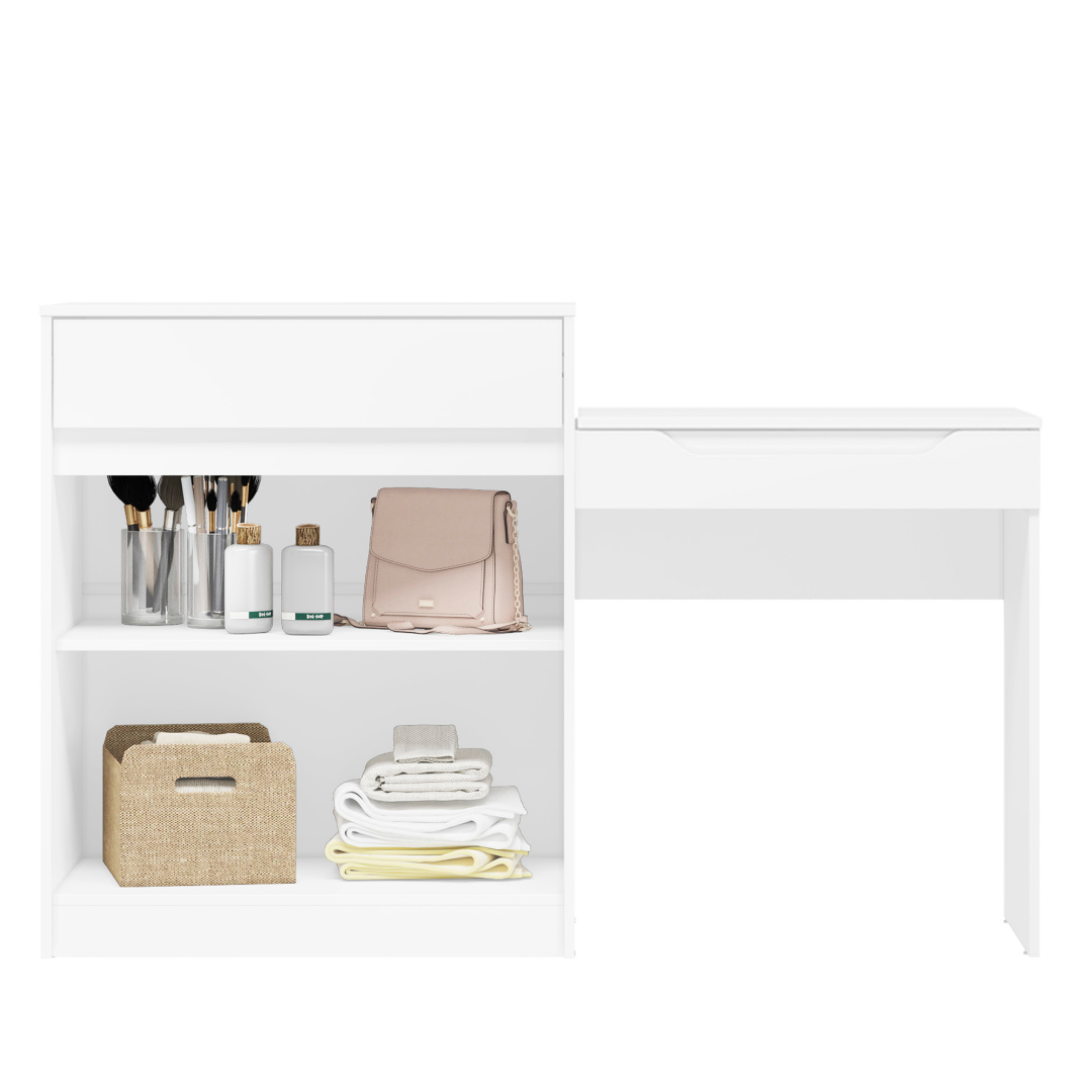 Penteadeira/Escrivaninha Trend Branco Fosco - MÓVEIS ALBATROZ - Imagem 5