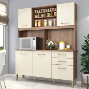 Kit Cozinha Alice/Laura C303 1,62 m Manchester/Champagne - FELLICCI