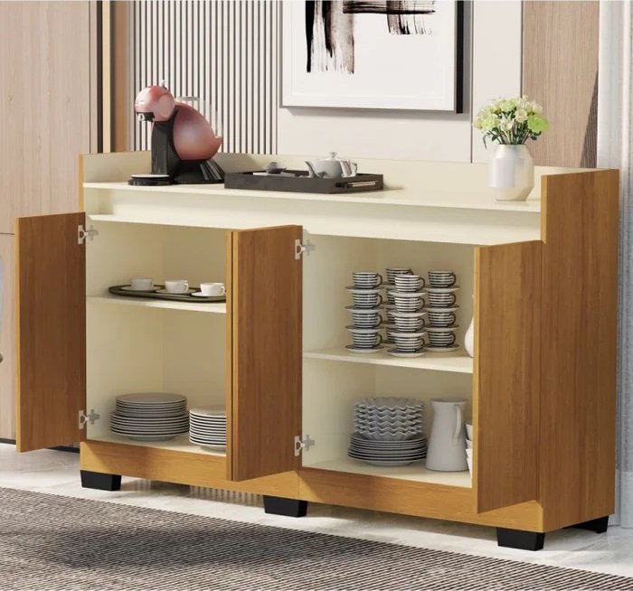 Buffet 4 Portas Real Mel/Pérola - MÓVEIS PRIMUS - Imagem 2