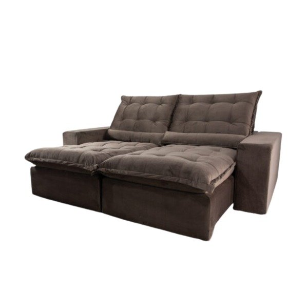 Sofá Retrátil e Reclinável Porto Belo/Kauã 1,80 m Marrom - IMPÉRIO ESTOFADOS(PROMOÇÃO) - Imagem 3