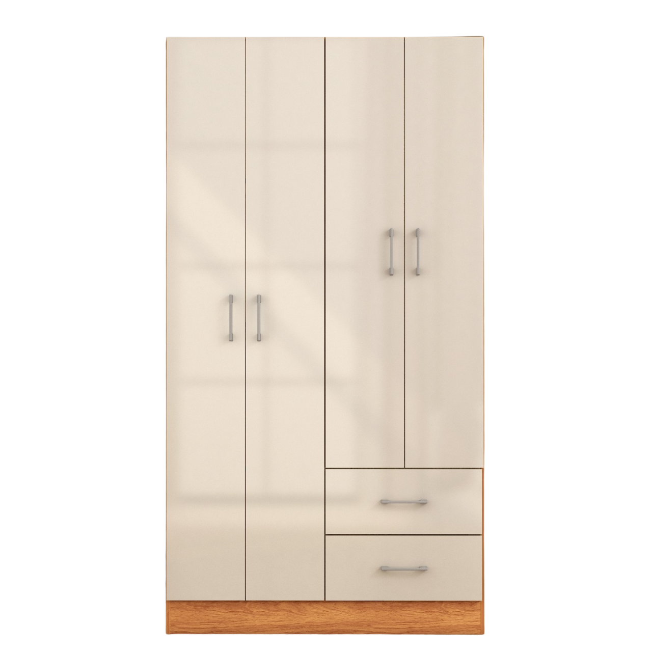 Guarda-Roupa 4 Portas Panamá 4002 0,90 m Cinamomo/Off White – FELLICCI - Imagem 4