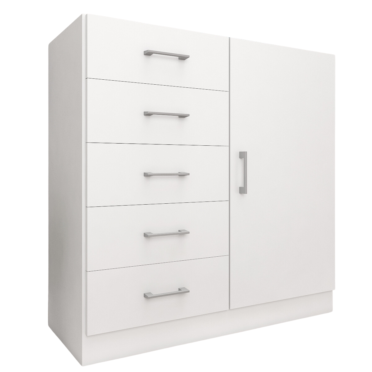 Cômoda 5 Gavetas com Sapateira Miami Branco - FELLICCI - Imagem 3