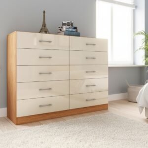 Cômoda 10 Gavetas Caribe Cinamono/Off White – FELLICCI