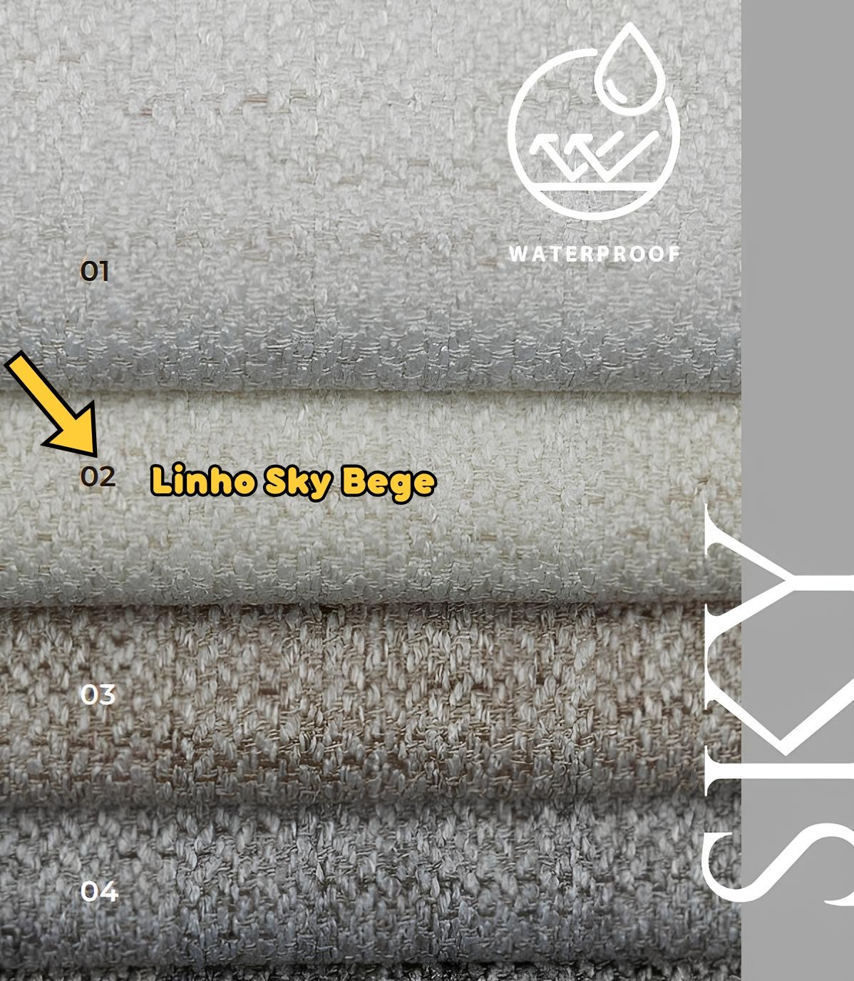 Kit 2 Cadeiras Ravenna Castanho/Linho Bege - GARDIM MÓVEIS - Imagem 3