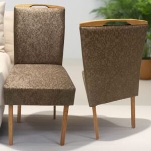 Kit 2 Cadeiras Priscila Imbuia Mel Veludo Marrom 1015 – CARVALHO DECOR