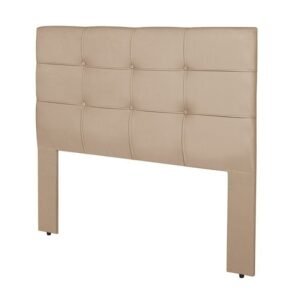 Cabeceira Cama Box Casal 1.40 Eslovênia Veludo Bege