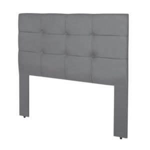 Cabeceira Cama Box Casal 1.40 Eslovênia Veludo Cinza