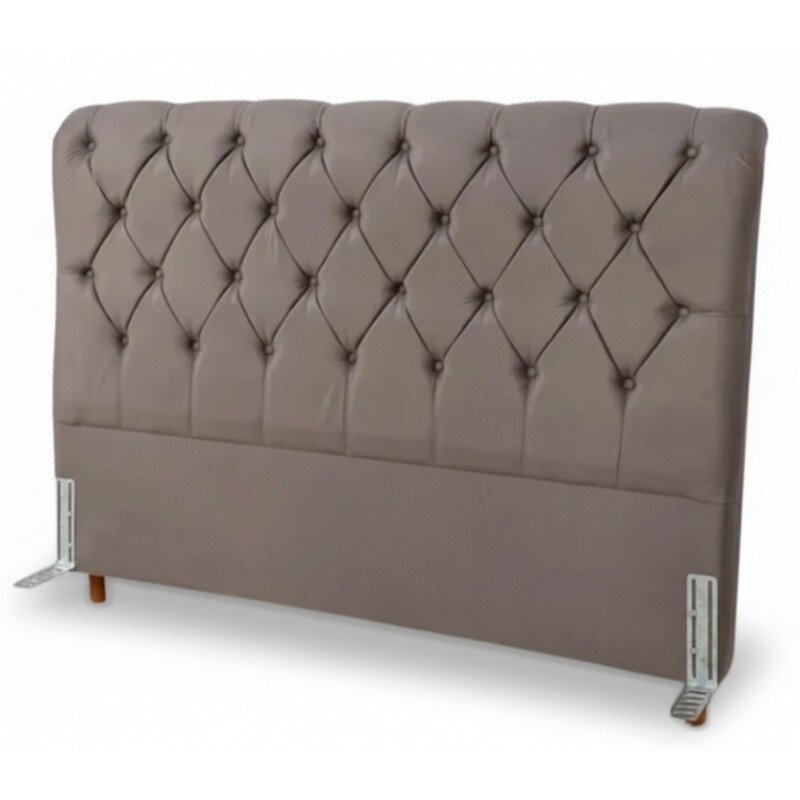 Cabeceira Casal Lavínia Larg. 1.40m Sued Cinza