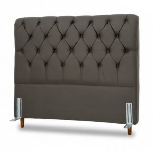 Cabeceira Casal Lavínia Sued Marrom Largura 1.40m