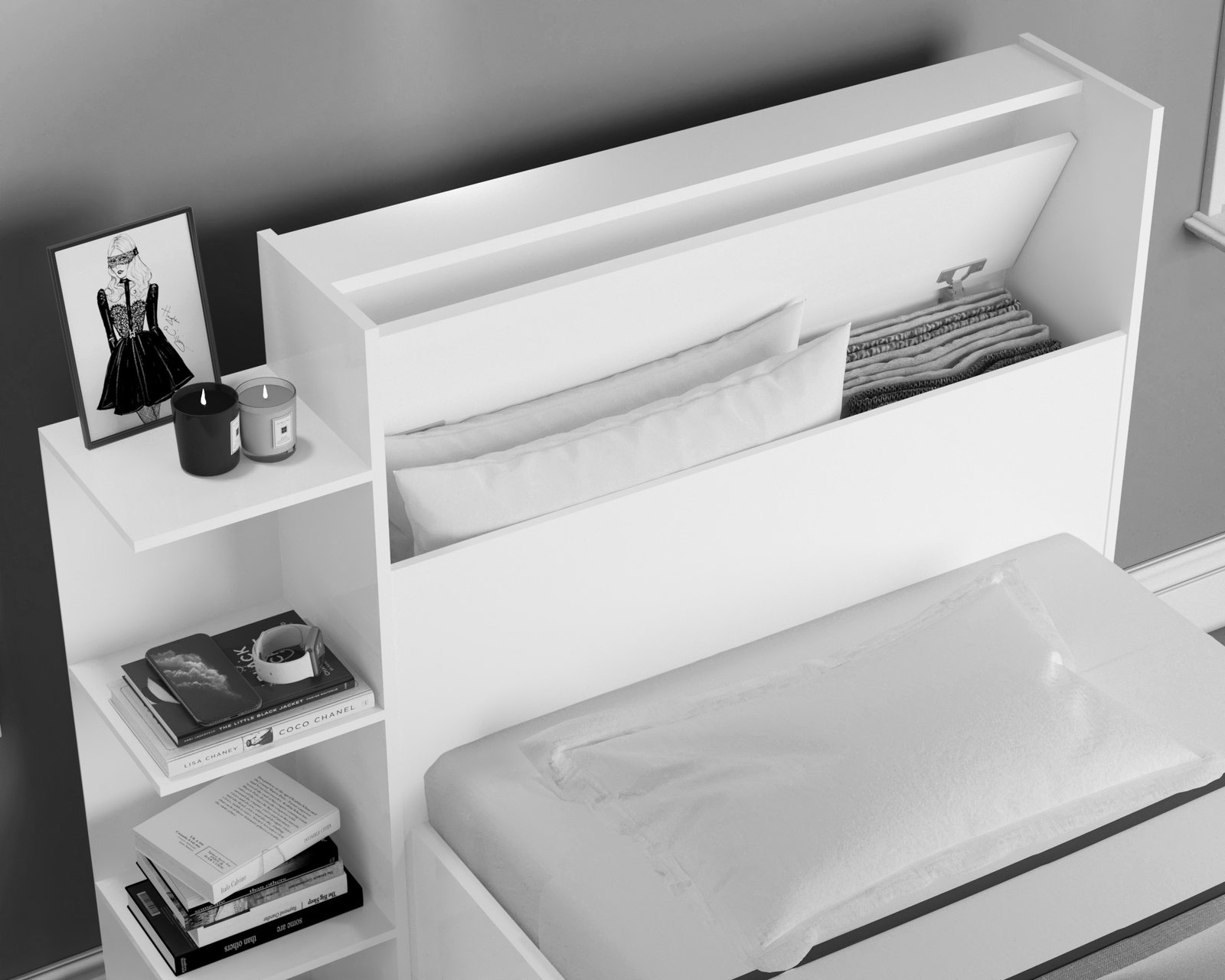 Cama Solteiro Baú Isa Nature - MADEC/VJ MÓVEIS - Imagem 3