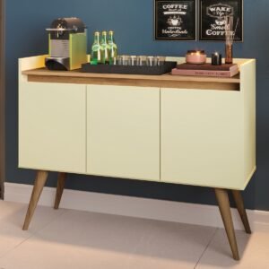Buffet 3 Portas Gold Pérola/Mel - MÓVEIS PRIMUS