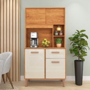 Kit Cozinha Dália C211 0,90 m Cinamomo/Off White - FELLICCI