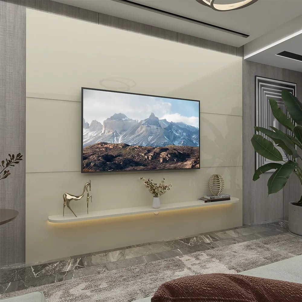 Painel até 85" Royal 220 Off White - GELIUS