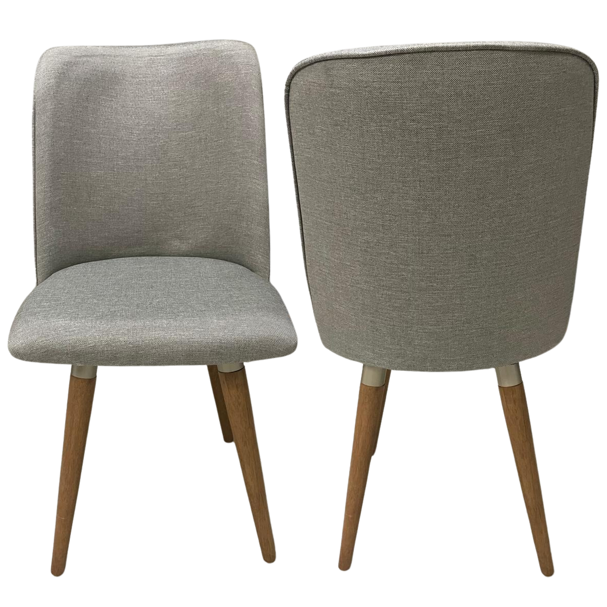 Kit 2 Cadeiras Giratória Dakota M2 (Carbono linked 35) Linho Cinza Grafite - MÓVEIS PROVÍNCIA - Imagem 2