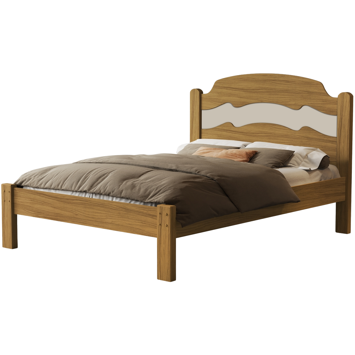 Cama Casal/Viúva Íris Nature/Off White/Nature – MADEC/VJ MÓVEIS - Imagem 5