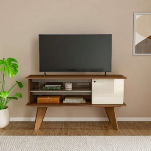 Rack até 50" Frank Cinamono/Off White - ARTELY