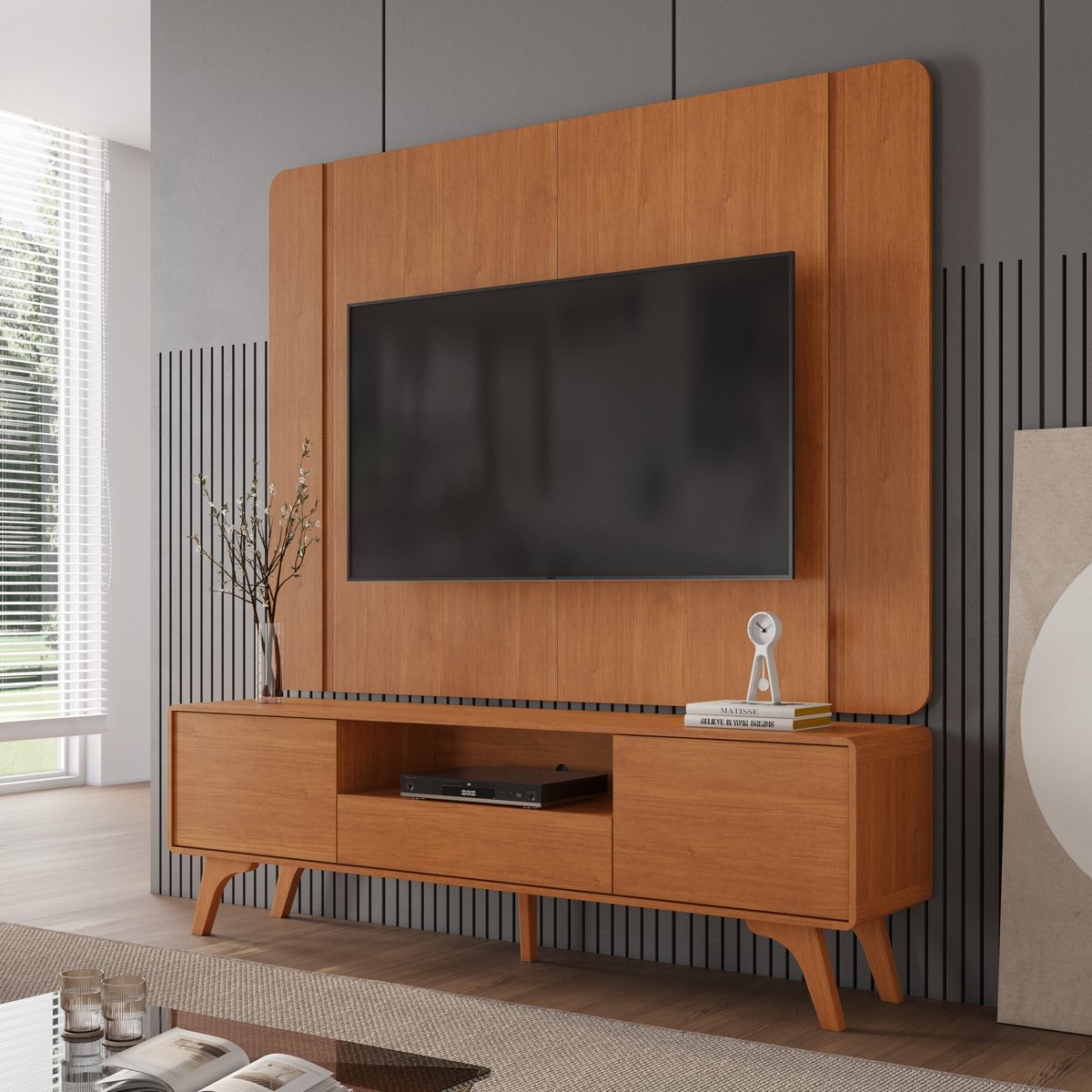 Painel + Rack até 58″ Sinus Naturale – MAVAULAR