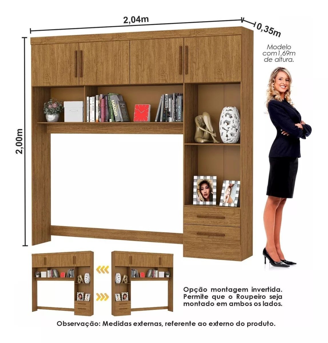Modulado 4 Portas Freijó - CARIOCA MÓVEIS - Imagem 4