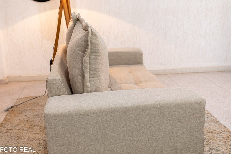 Sofá 2 lugares 8100 1.55m Linho Bege 24 - Imagem 6