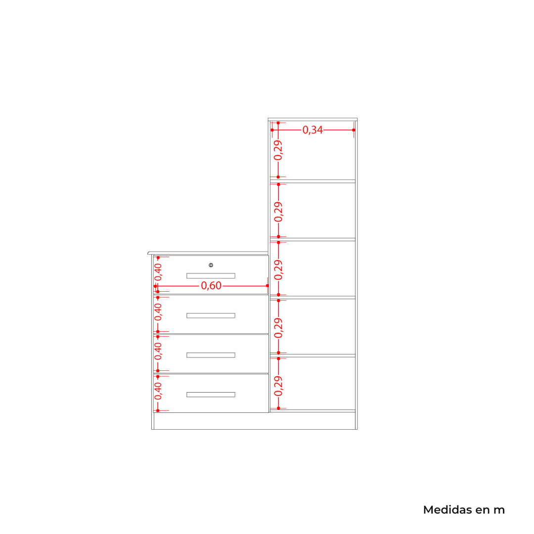 Cômoda Belize Plus Branco Fosco - MÓVEIS ALBATROZ - Imagem 4