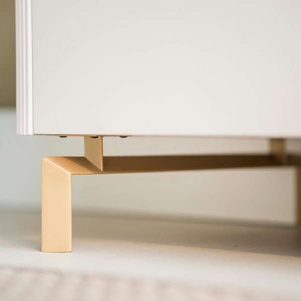 Painel + Rack Santorini Off White/Tauari Fosco - LINEA BRASIL - Imagem 7