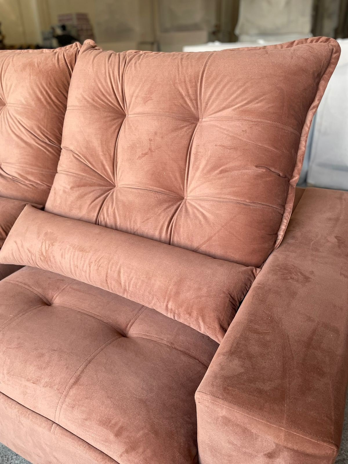 Sofá Retrátil e Reclinável Malu 2,50 m Ferrugem – D’VITRINE ESTOFADOS(PROMOÇÃO) - Imagem 7