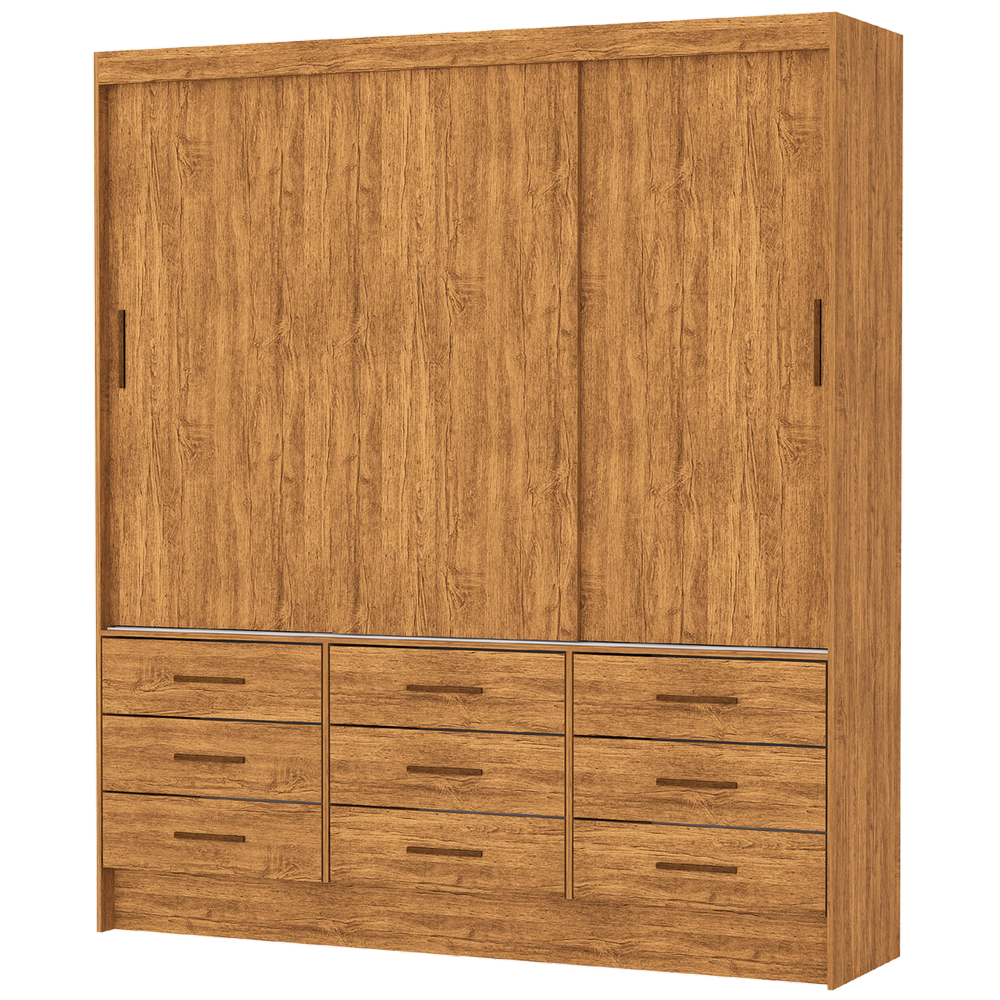 Guarda-Roupa 3 Portas Sevilha (Sem espelho) 1,62 m Cinamomo - CARIOCA MÓVEIS - Imagem 4