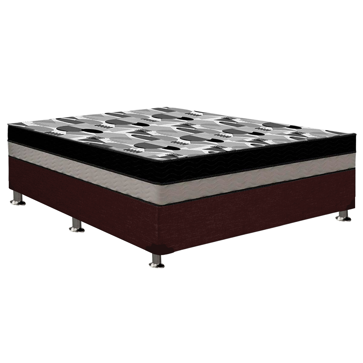 Colchão Casal ISO Dupla Face + Base Box Simples Corino Marrom – ORTOBOM + BIOSTAR - Imagem 2