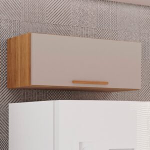 Armário Aéreo Geladeira New Valência Cinamomo/Off White - SALLÊTO