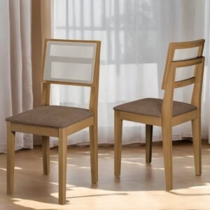 Kit 2 Cadeiras Safira Imbuia/Linho Marrom – DOBUÊ MOVELARIA