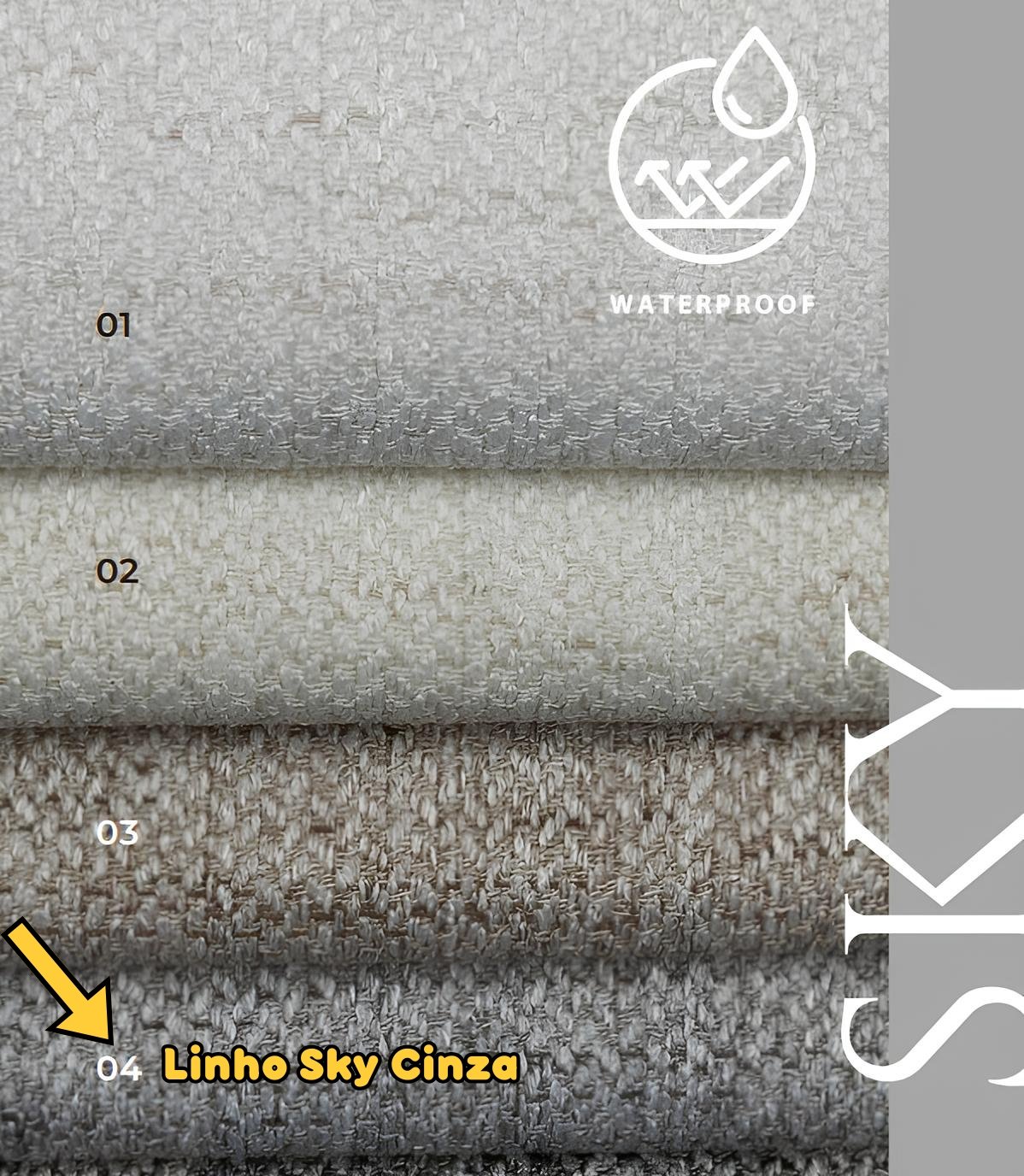 Kit 2 Cadeiras Ravenna Castanho/Linho Cinza - GARDIM MÓVEIS - Imagem 3