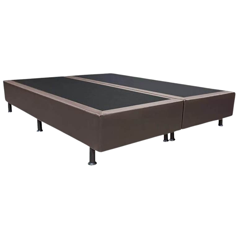 Base Box Queen Simples Corino Marrom – ALTO NÍVEL CAMAS E COLCHÕES - Imagem 2