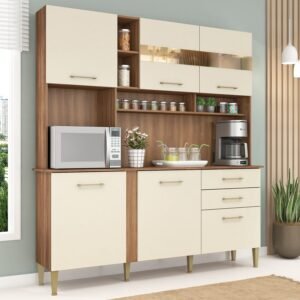 Kit Cozinha Nicole/Helena C304 1,82 m Manchester/Champagne - FELLICCI